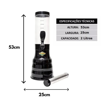 Torre de Chopp Portátil 2L com Torneira Italiana