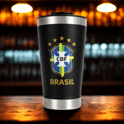 Copo Térmico Brasil 473ml Personalizado a Laser