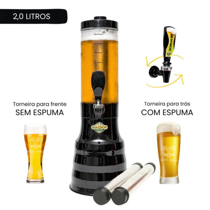 Torre de Chopp Portátil 2L com Torneira Italiana
