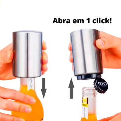 Abridor de Garrafa Automático com Ímã – Abridor Magnético em Aço Inox Rápido e Prático