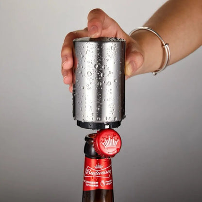 Abridor de Garrafa Automático com Ímã – Abridor Magnético em Aço Inox Rápido e Prático