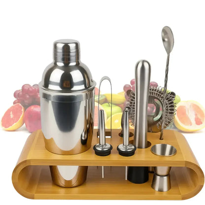 Kit Barman Coqueteleira Profissional Inox 10 Peças