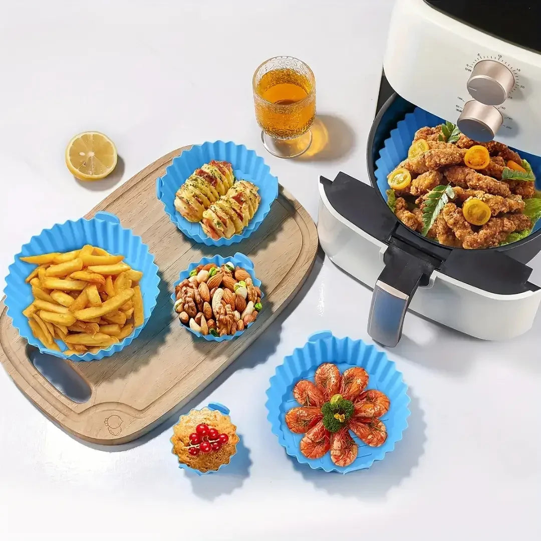 Kit 6 Formas Airfryer Silicone Antiaderente