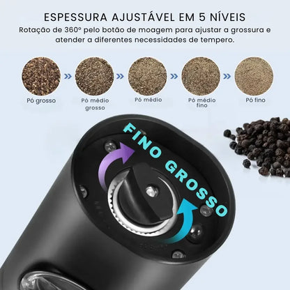 Moedor Automático de Sal e Pimenta