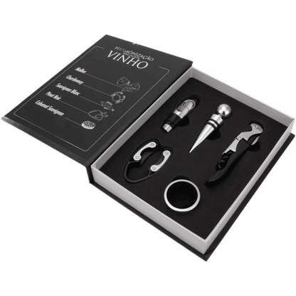 Abridor de Vinhos Kit em Formato de Livro
