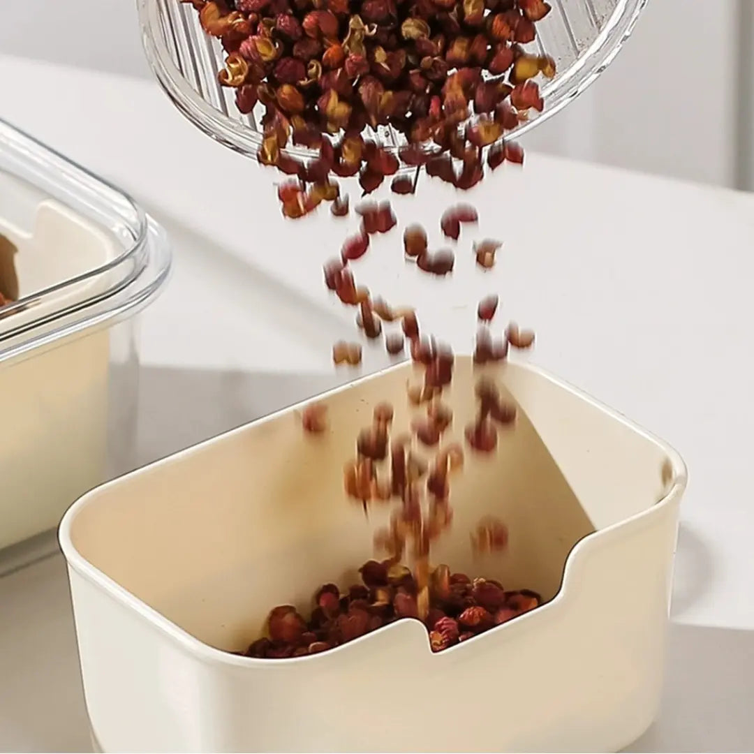 Organizador Hermético Em Acrílico com 8 Divisórias – para Frutas, Legumes e Alimentos