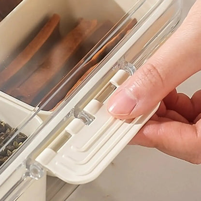 Organizador Hermético Em Acrílico com 8 Divisórias – para Frutas, Legumes e Alimentos