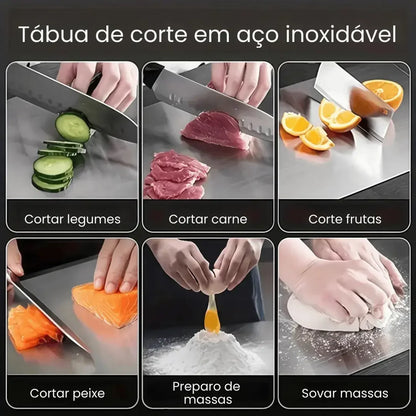 Placa de Corte em Aço Inoxidável 304